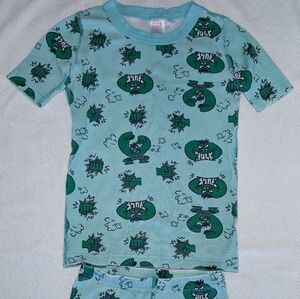 Hanna Andersson Marvel Hulk Short Johns Pajamas Sleepwear 130 (8)